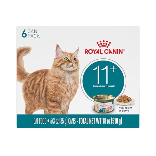 Royal Canin Feline Health Nutrition Aging 11+ Wet Cat Food for Seniors, Thin Slices in Gravy for...