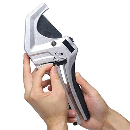 Lan-Yo Pvc Cutter, Up To 2-1/2'', Ratchet Pipe Cutter Heavy-Duty, For Cutting Pvc, Pex Ppr Plastic Pipes, Hoses And Plumbing Pipes, Ideal For Home Working And Plumbers #TOP5