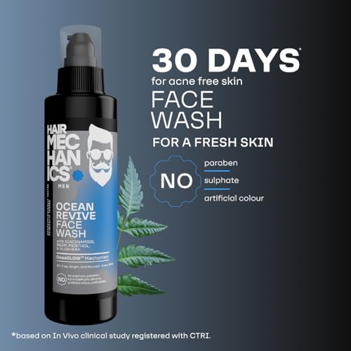 Image of Ocean Revive Face Wash for Oily Skin | Oil Control | Deep Cleansing | Hydrating Face Cleanser | Removes Dirt, Excess Oil & Impurities | Fresh, Soft & Clear Skin | 100 ml