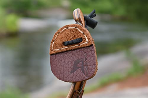 Standing Wolf Limited Edition Bison Leather Archery Tab | Archery Tab 3 Under | Archery Shooting Tab | Archery Accessory | Finger Tab | 3 Under Finger Tab | Finger Tab Archery Archery #TOP6