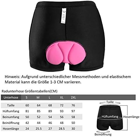 SMTSEC Radunterhose Mit Gel-Polster - Atmungsaktive Fahrradunterwäsche Damen/Herren