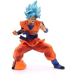 AYDQC Bola Azul de Pelo Super Saiyan Goku Animado Hermoso Personaje de Anime Colección decoración Estatua animación de Personajes Modelo fengong