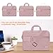 MOSISO Laptop Shoulder Bag Compatible with MacBook Air/Pro, 13-13.3 inch Notebook, Polyester Flapover Briefcase Sleeve Case, Baby Pink