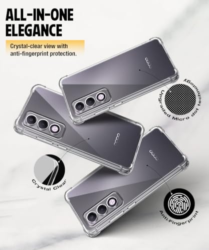 Image of WOW IMAGINE Clear Back Cover Case for Oppo K13x 5G | Shockproof Soft TPU Case | Cushioned Edges for Ultimate Protection Back Cover Case - Transparent