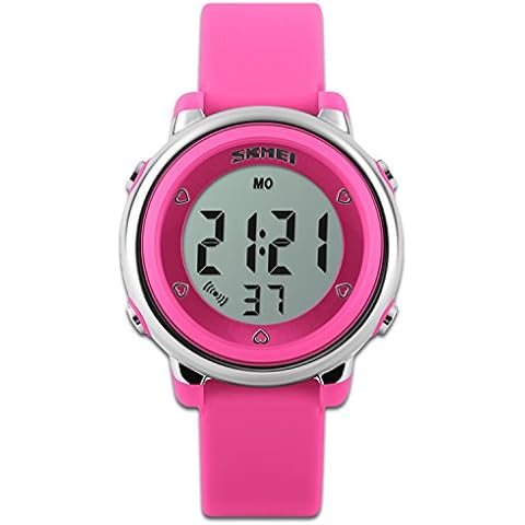 Children's Red Sport Watch with Stopwatch Cover