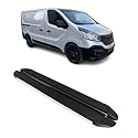 OMAC Trittbretter Seitenschweller kompatibel mit Renault Trafic 2014-2024 L1 Alu Schwarz Grau