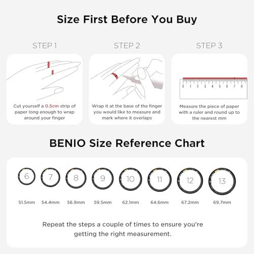 Image of BENIO Gen2 Smart Ring for Women Men Sleep Health Fitness Tracker