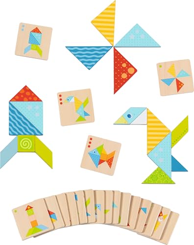 goki 56316 - Buntes Holz-Tangram Puzzle