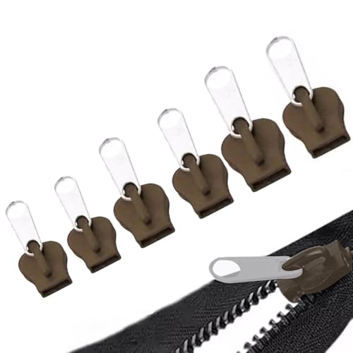 Kit De Reemplazo De Cremallera - 6 Piezas De Suministros De Costura Desmontables,Reemplazo Cursor Cremallera | para Artes y Oficios Chaqueta Maletas Bolsos Mochilas y Cortinas