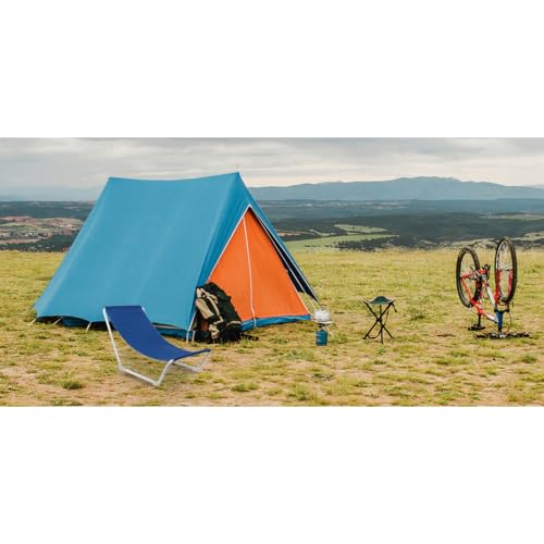 MT MALATEC Strandliege mit Tragetasche Klappbar Belastbar bis 110 kg Wasserdicht Garten Tarasse Strand Camping Stahl Blau 23563
