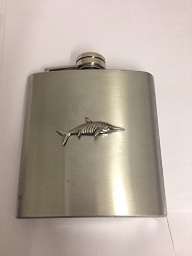 Flasque Ichthyosaurus à offrir, cadeau idéal en étain anglais et acier inoxydable 170ml