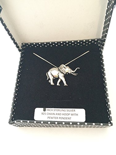 Pendentif éléphant A20 argent 925 cadeau idéal avec boîte