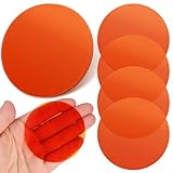 MAGICLULU 20pcs Theatrical Gel Filters, 2. 9 Inch Amber Warm Light Gels Sheets, Self-Adhesive Round Lighting Filter Sheets for Spotlights Led Lights, Home Theater Dj Lighting