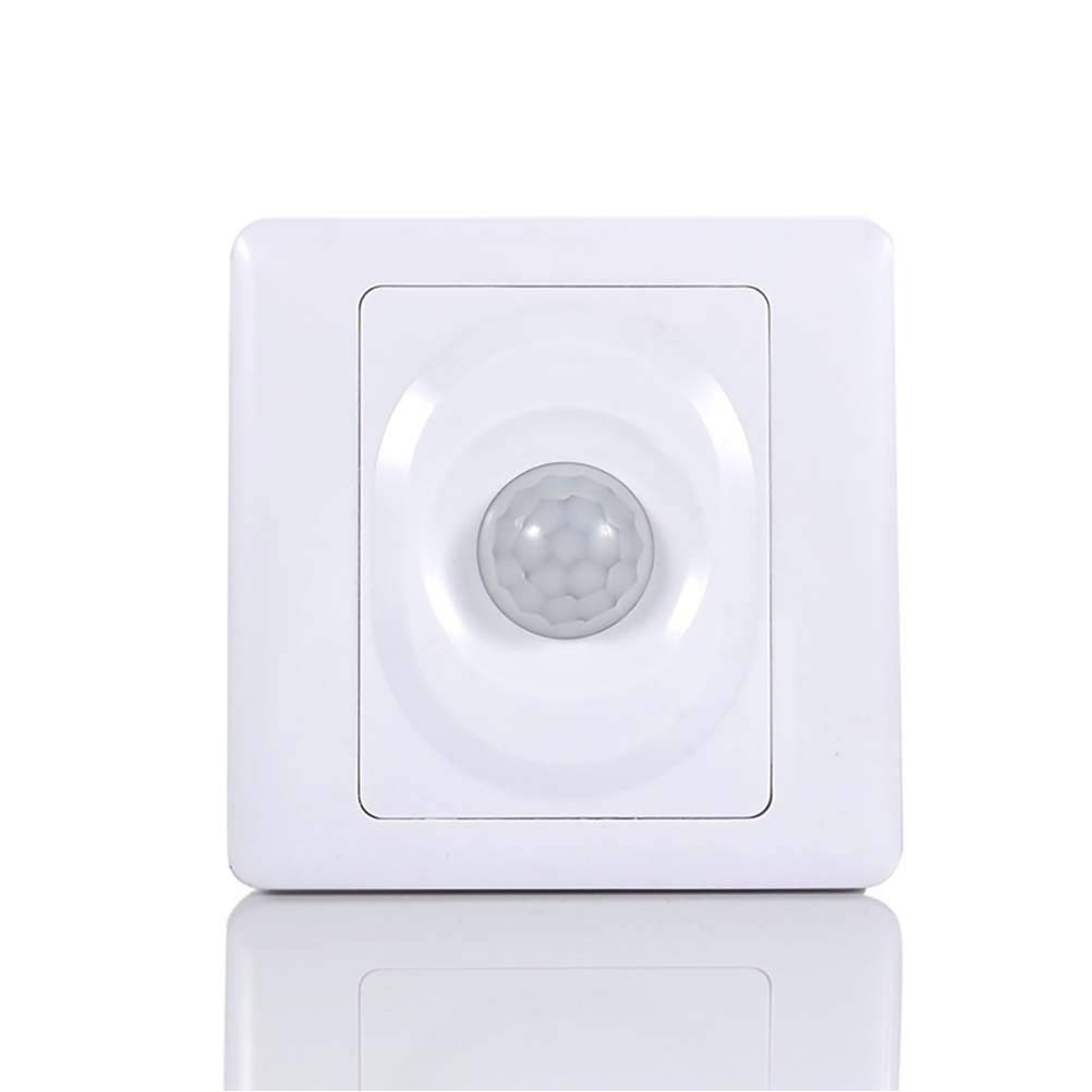 Lalone Automatischer Lichtschalter, eingebauter Infrarot-Bewegungsmelder/Sensorschalter, Unterputz, Wandmontage