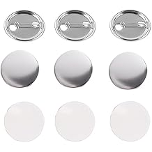 25 Sets 75MM Metal Blank Button Badge Parts Set Badge Button Shell and Pin Back Machine Round Pin Maker for DIY Arts Crafts