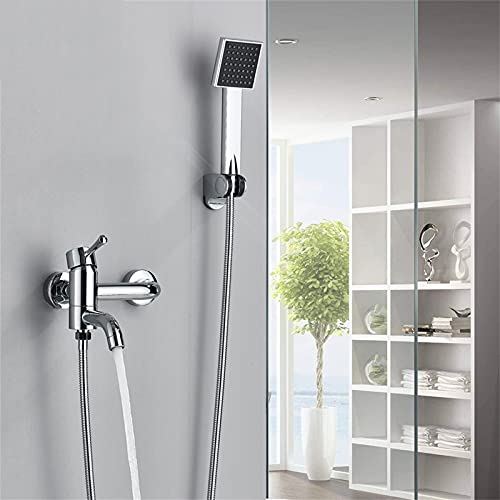 Grifo de bañera de latón con acabado cromado brillante y caño giratorio elegante 4