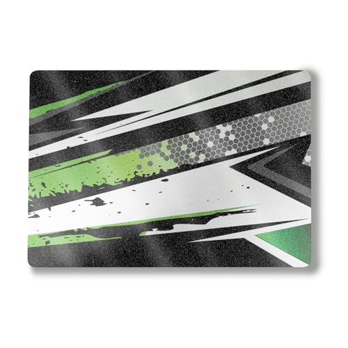 Image of Glossy Glitter Laptop Skin Compatible with Alienware M18 R2 (2024) - Grunge Green - Premium 3M Vinyl Protective Wrap Decal Cover - Easy to Apply | Crafted in The USA by MightySkins