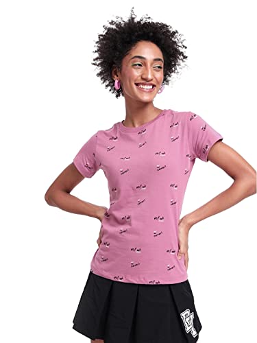 Image of Bewakoof Women's Solid 100% Cotton Plus Size T-Shirt - Slim Fit, Round Neck, Full Sleeves