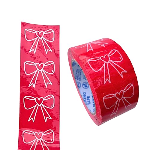 Cute Pink Bows Packing Tape, 1 Roll