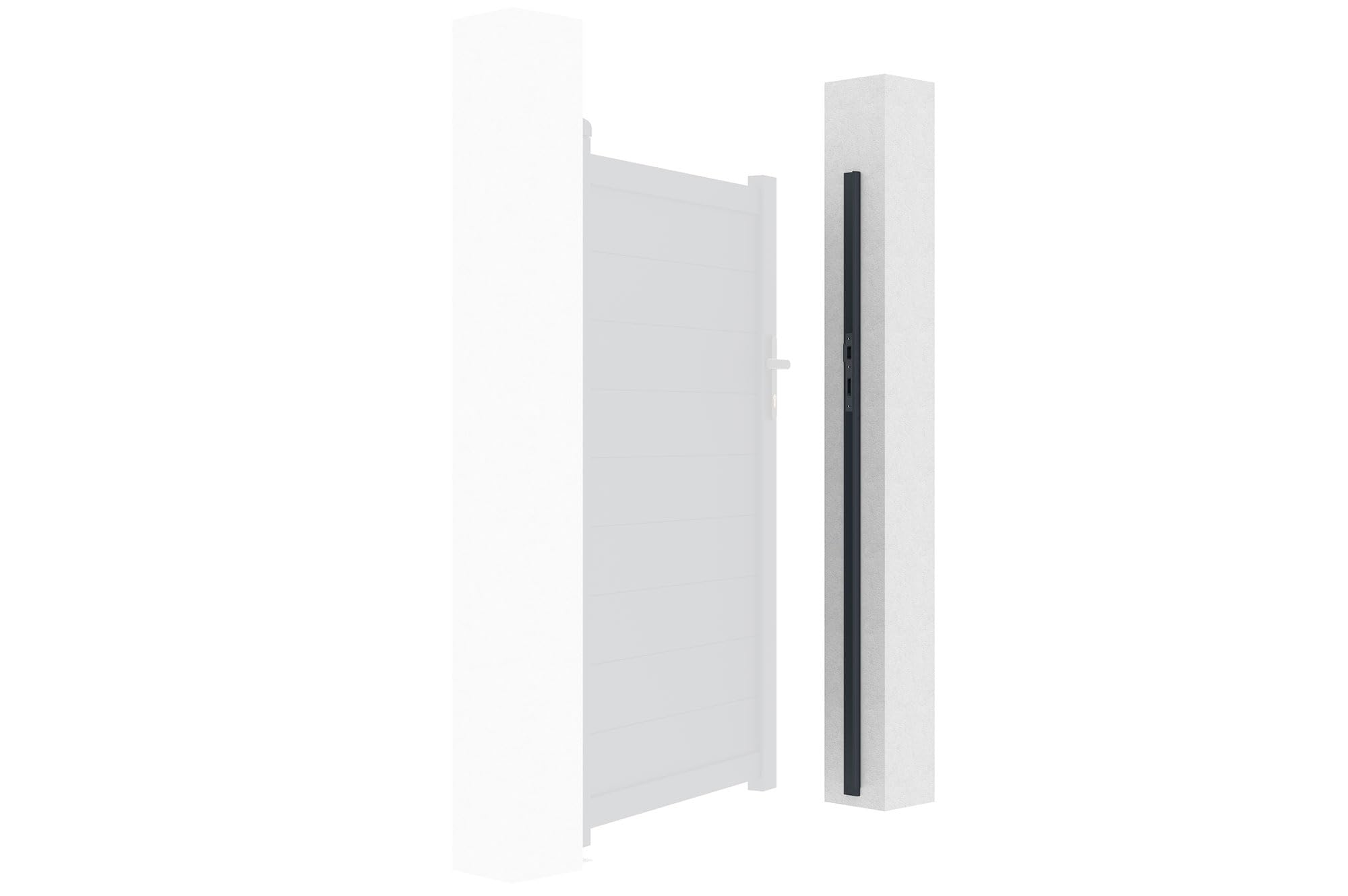 Casanoov Puerta peatonal exterior​ 1m EIGER Alt.160cm + Kit de inversión de apertura