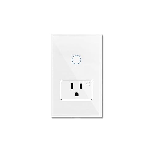 Interruptor de luz inteligente, requiere cable neutro, interruptor táctil de pared WiFi de 2.4 GHz compatible con Alexa, interruptor de luz estándar