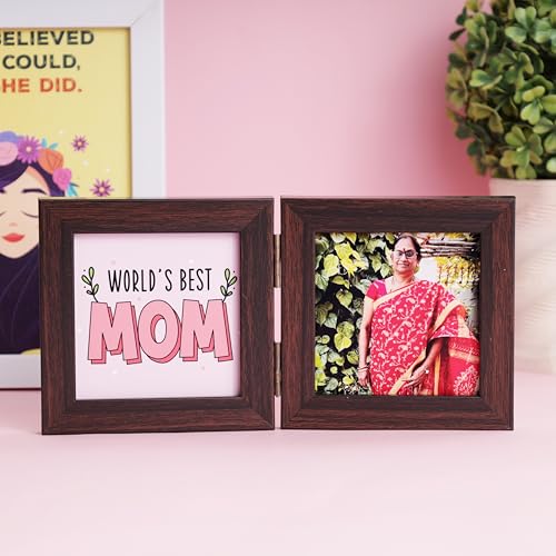 Image of Oye Happy - Glitter Hamper for Mom - 6 Unique Gifts for Mother | Gift Set with Photo Frame, Mirror Card, Mug, Medal, Sash & Table Top | Heartfelt Appreciation Gift for Mother