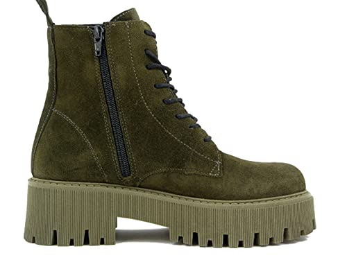 Pregunta, Stivaletto Anfibi Donna Platform in Vera...