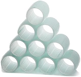 KHEERANA 10 Pieces Self Grip Hair Rollers 40MM Medium Hair Curlers For Short And Long Hair Salon Hairdressing Curler For Curling And Styling Hair Self Holding DIY Roller For Hair Grip