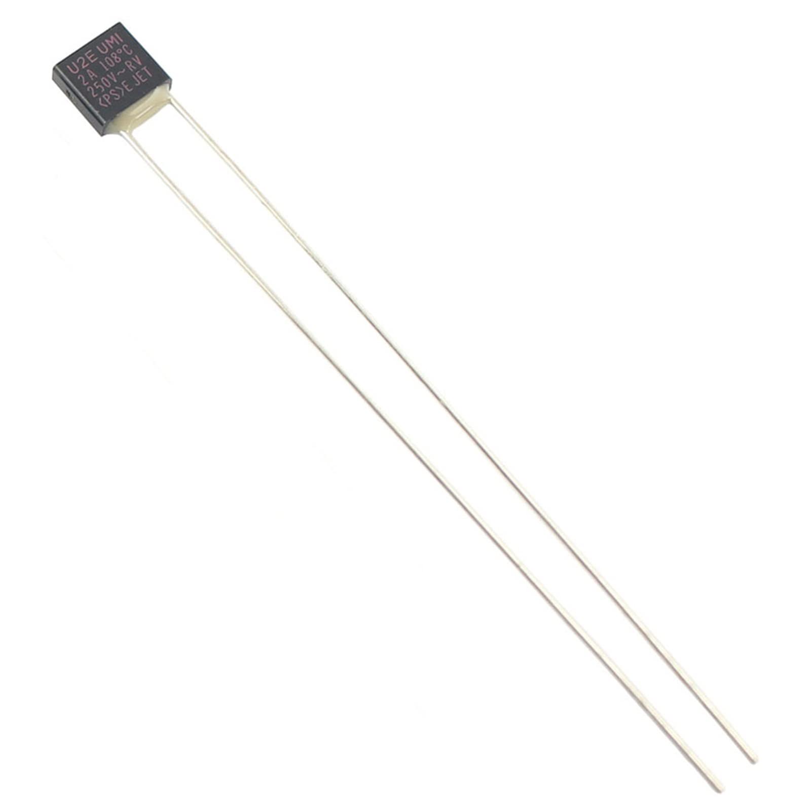 Fusible thermique TF 108 degrés U2E 2A 125V pour protection de circuit