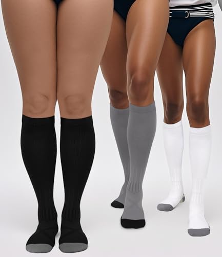 Image of FuelMeFoot 3 Pack Copper Compression Socks - Compression Socks Women & Men Circulation - Best for Medical,Running,Athletic