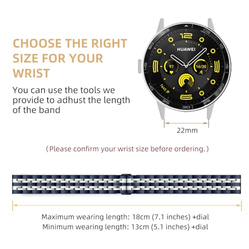 Hinnwer 22mm Strap Compatible with Huawei Watch GT 6 46mm/GT 6 Pro 46mm/5/GT 5 Pro/GT 5/GT4/4 46mm/4 pro 48mm - Image 4