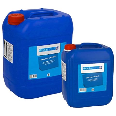 PoolsBest® Chlor Flüssig 24,5kg - Flüssigchlor für Pool - Chlorbleichlauge mit 13% Aktivchlorgehalt - Anorganisches Chlor ohne Cyanursäure - Natriumhypochlorit Pool Reinigungsmittel - Poolpflege Cover