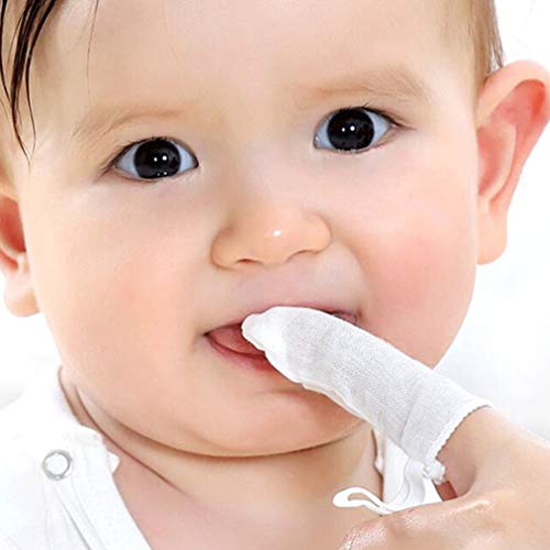 HEALLILY 18 Pcs Dentes de Bebô Gaze Macia Dedo Dedo Limpador Infantil Higiene Oral Raspador de Língu