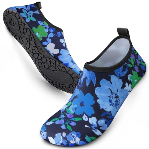 Image of SIMARI Water Shoes for Women Men Swim Aqua Socks Beach Pool Essentials Barefoot Surf River Boat Kayak Sea Yoga Sand Exercise Sport Accessories Breathable Quick-Dry Adult Youth Kid Size SWS001