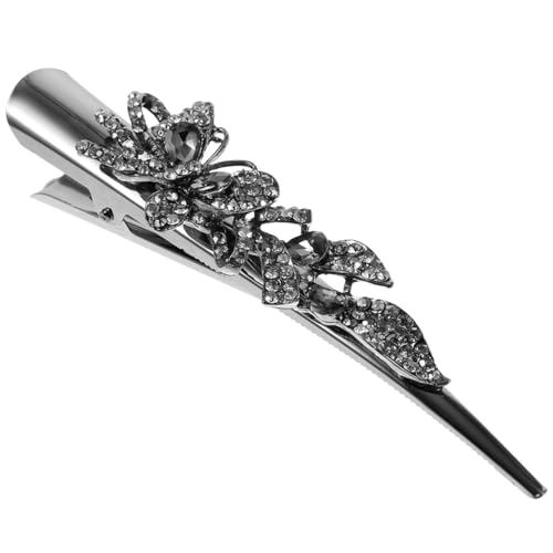 Pinza para cabello cristal con diseño rhinestone 13.5 cm miniatura 1