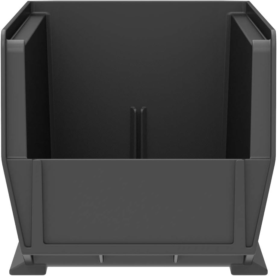 Akro-Mils 30234 AkroBins Plastic Storage Bins, Space-Saving Stackable Bins for Garage, Pantry, Craft Organization, 15" x 5" x 5", Black, 12-Pack - Image 5