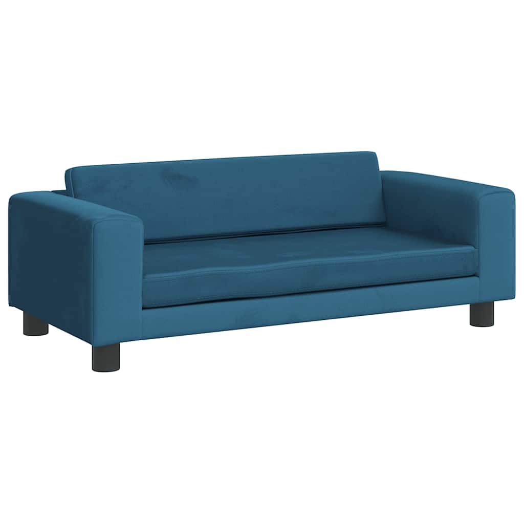 Cama para perros con extensión azul, 100 x 50 x 30 cm, de terciopelo, para gatos y perros
