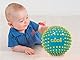 LUDI - 3 sensorische Bälle, weich, strukturiert, Spielzeug für Babys – ab 6 Monaten – entwickelt Berührung, Feinmotorik & Wohlbefinden – Durchmesser: 8 & 15 cm – Blau & Gelb