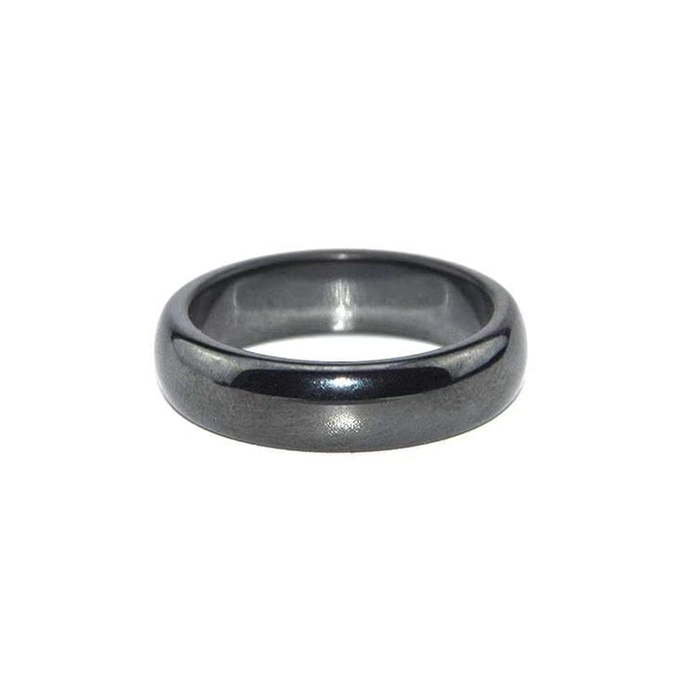 Anello da uomo martellato con pietra preziosa naturale di ematite, anello unisex fatto a mano in argento 925K ossidato nero, anello con forza curativa per uomo e donna - Italia