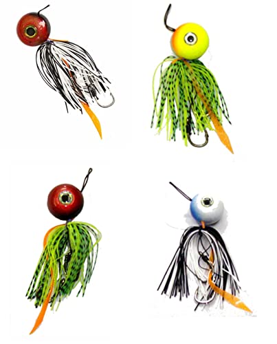 KIT 4 ESCHE KABURA Kit 4 Esche Artificiali Kabura Pesca Vertical Jigging Light Dentice Mare