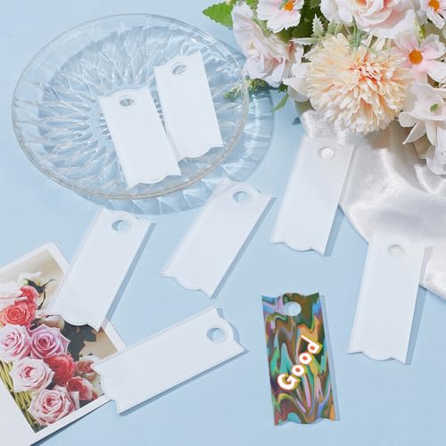 SOFPLATE 1 caixa 8 peças placas de nome de sublimação acrílica retangulares em branco tampas de copo