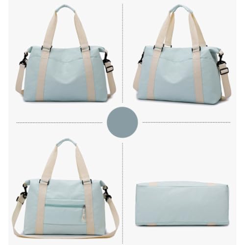 Bolsa de hombro compacta para viajes con compartimento seco-húmedo azul moderno de 43cm 7