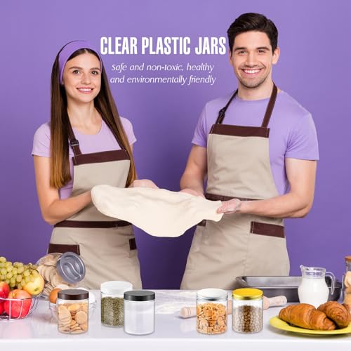 Mifoci 50 Pcs 16 oz Plastic Jars with Lids, Clear PET Food Storage by Mifoci - Used condition - Image 5