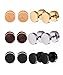 Tanyoyo Wood Cheater Fake Ear Plugs Gauges Illusion Screw Stud Earrings 3pair a set