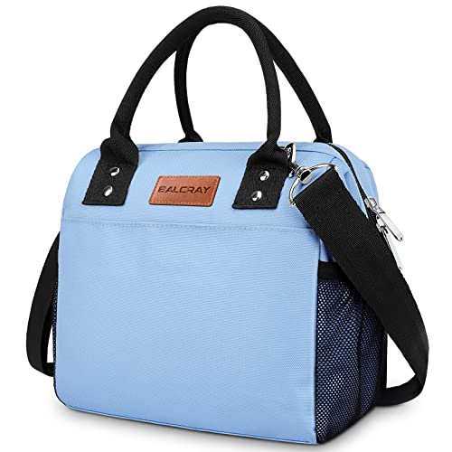 Baloray Lunch Bag For Women Men, Large Adult Insulated Lunch Box For Office Work Picnic Beach, Leakproof Lunch Cooler Tote Bag With Adjustable Shoulder Strap (Sky Blue) #TOP26
