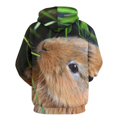 Sweat à capuche lapin mignon UMENG, pull décontracté pour vos journées cocooning