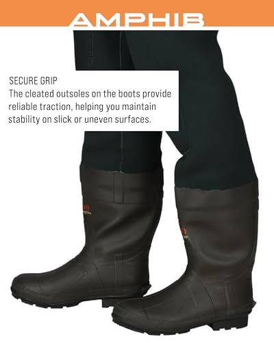 FROGG TOGGS Men\'s Amphib Bootfoot Neoprene Chest Wader, 10, Cleated