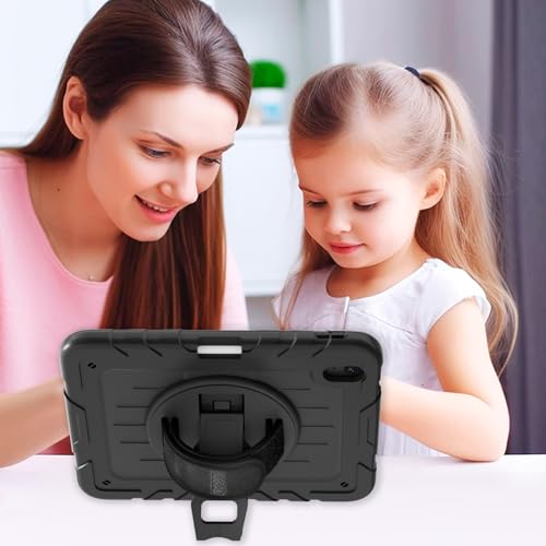 PZJI Case for iPad (A16) 11th/10th Generation 11''/10.9'' 2025/2022, Sturdy Heavy Duty Full-Body Shockproof Protective Case, 360° Rotating Stand, Hand/Shoulder Strap, (Black) by PZJI - Image 7