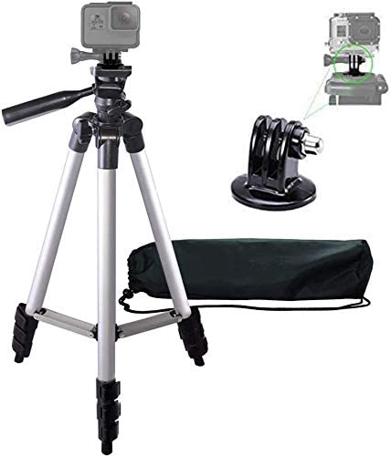 50" Inch Camera Tripod, 72" Inch Monopod With Quick Release, 12" Inch Flexible Tripod With Wrapable Disc Legs, Tripod Mount For All Gopro Hero Cameras & An Ecostconnection Microfiber Cloth #TOP6