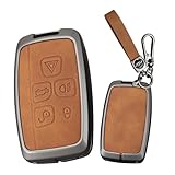 【KOMPATIBILITÄT】：Die Autoschlüssel Hülle ist Passt für Land Rover Discovery Sport LR2 LR4 Range Rover Evoque Sport Velar Jaguar XF XE XJ XJL F-pace F-TYPE 5 tasten (auch beim gleichen Modell können die Schlüssel aufgrund des Produktionsjahres unterschiedlich sein. Bitte prüfen Sie vor dem Kauf sorgfältig, ob sie mit Abbildung 2 übereinstimmen.).